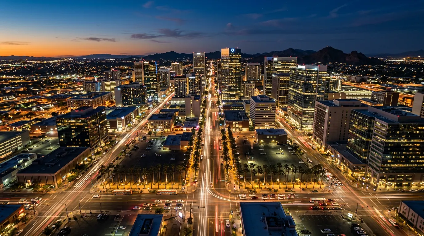 Phoenix at night